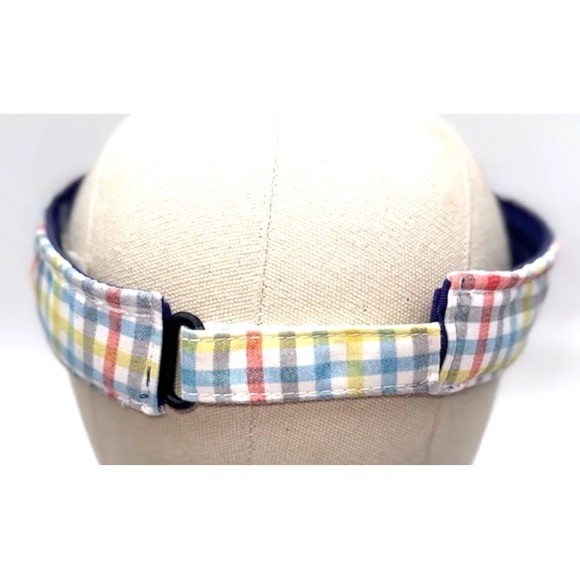 Hat Designer Golf Visor Guy Harvey Plaid Visor Colorful Plaid OSFA Strap Back - Picture 3 of 6